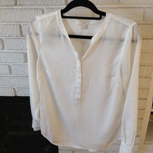 J. Crew white silky blouse
